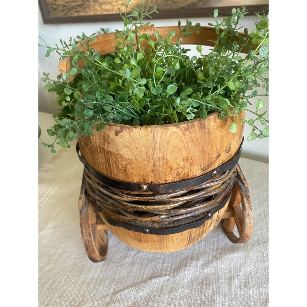 Vintage Granny Cottage Basket Tricycle Planter